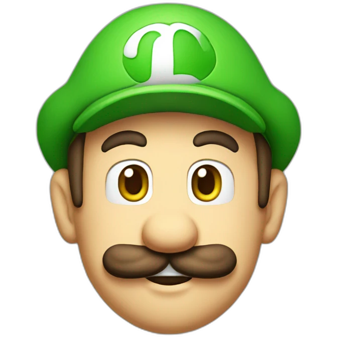 luigi wearing marios hat emoji