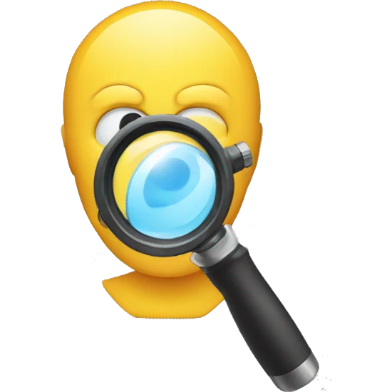 Détective avec loupe emoji
