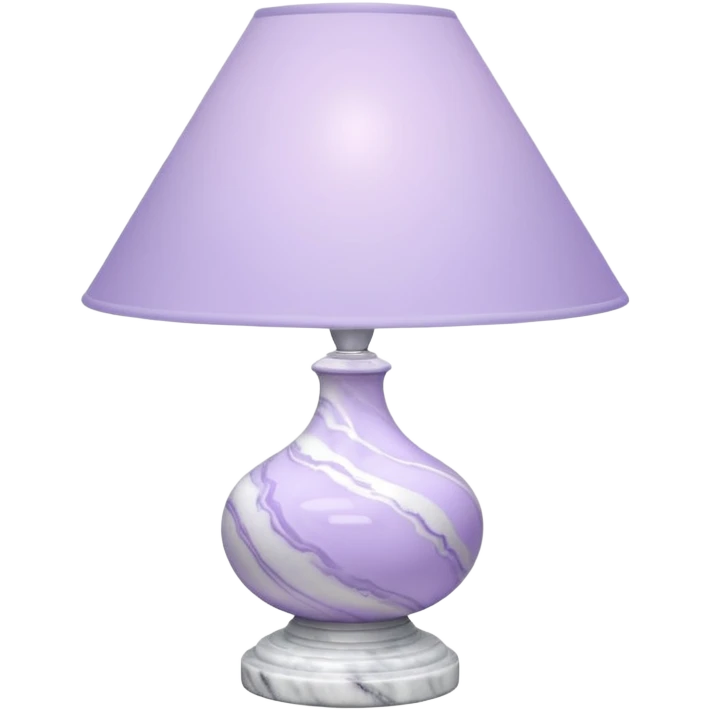 Lavender pastel purple and marble white aesthetic decoration lamp emoji