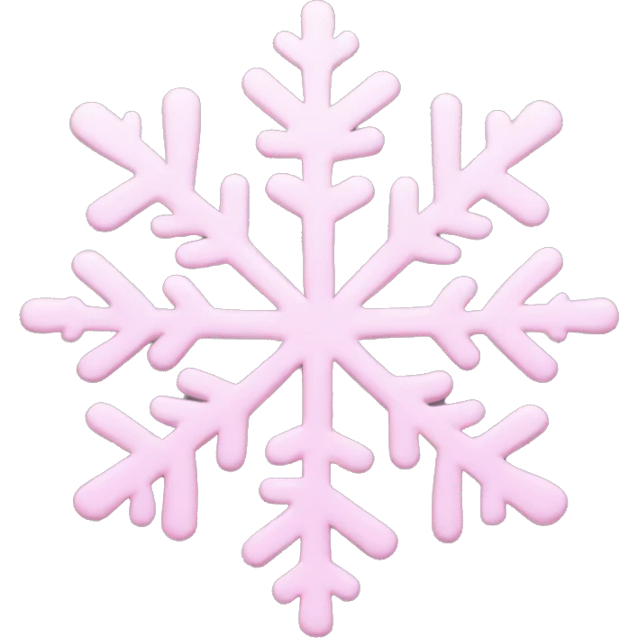 pastel pink snowflake  emoji