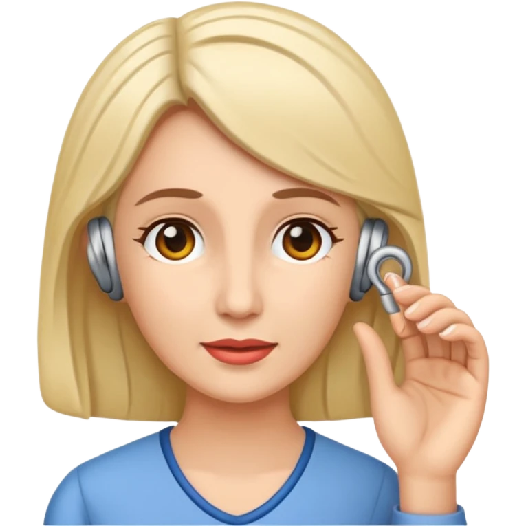 woman with hearing aid emoji