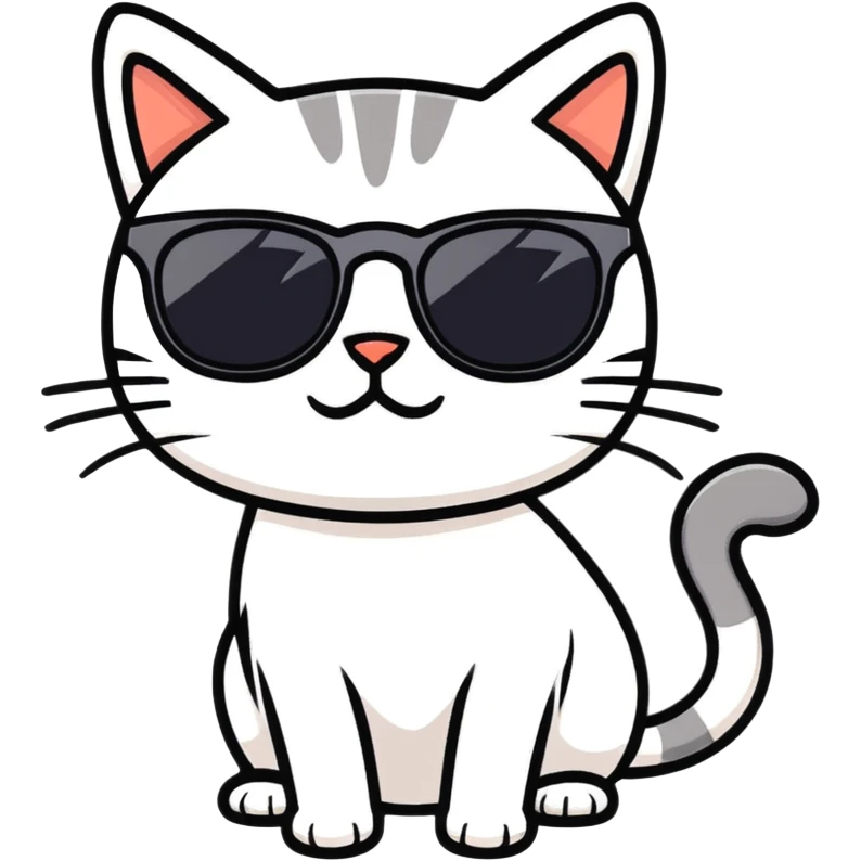 Cat with sunglasses emoji