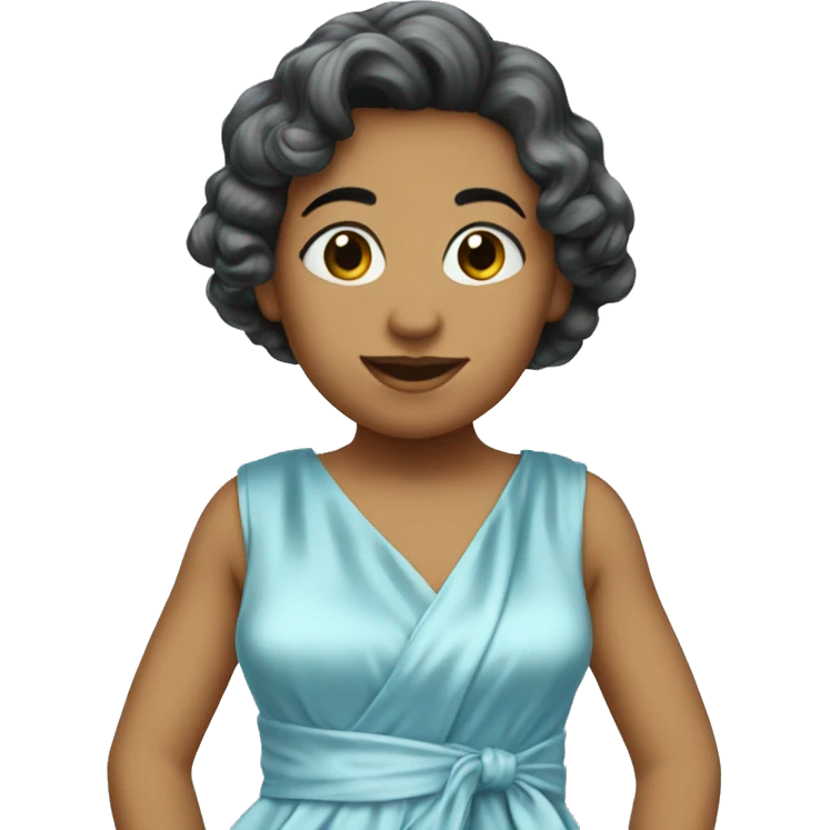 Baby Blue silk dress  emoji