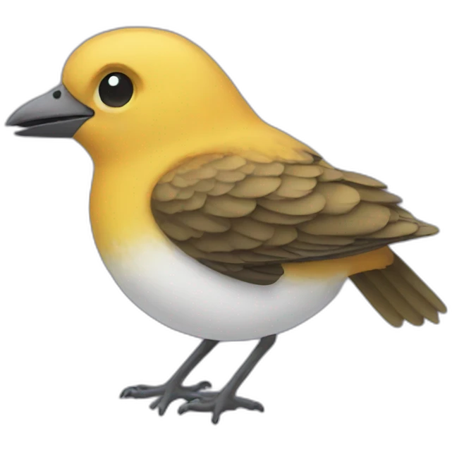Bird wave emoji