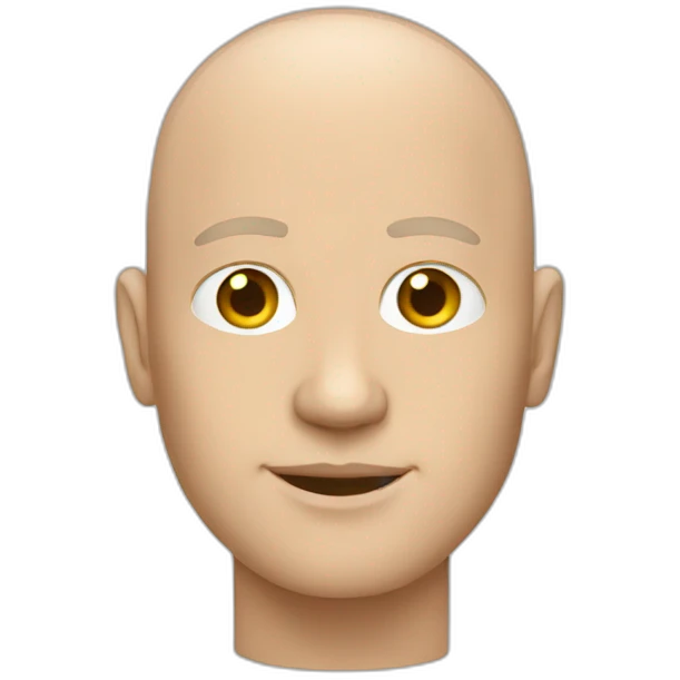 bald white male in tech emoji