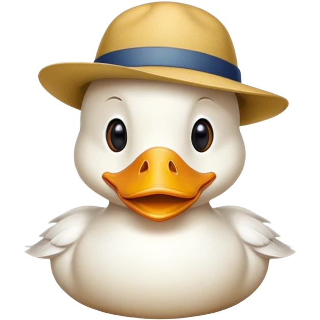 Duck with hat emoji