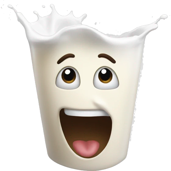 milk splashed on face emoji
