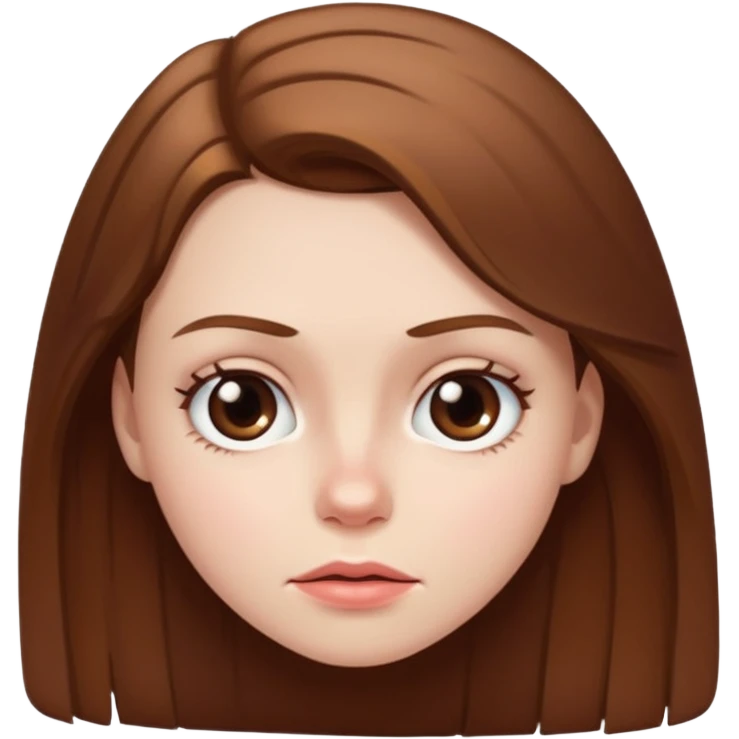 brown-haired white girl Inquiringly raises one eyebrow emoji