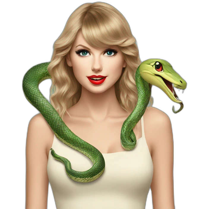 Taylor swift with snake emoji