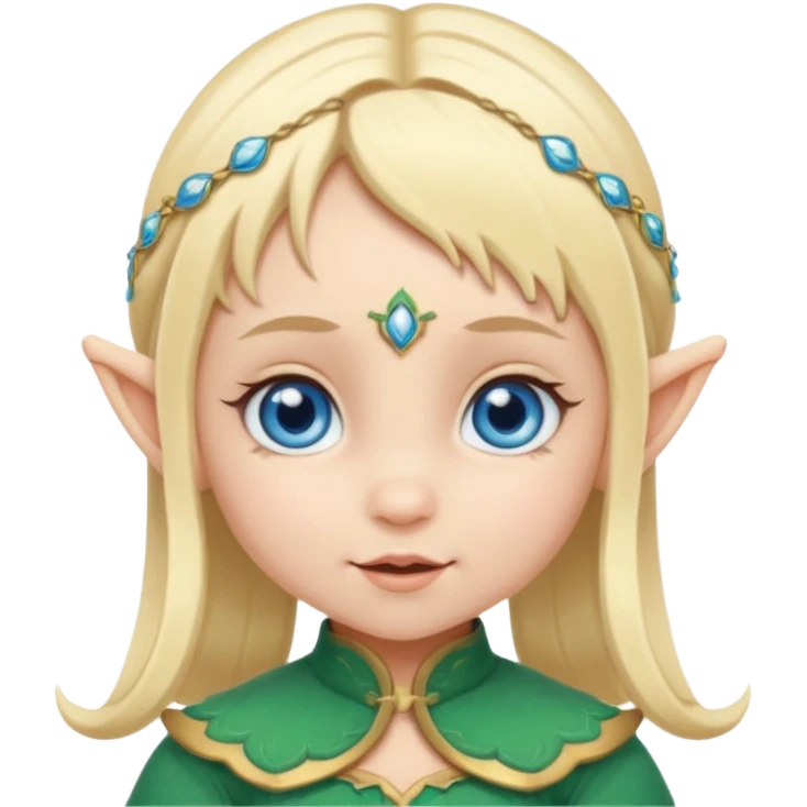 baby elf girl  blonde hair emoji