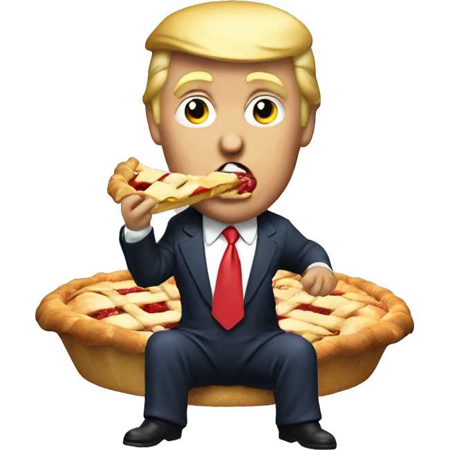 Donald trump eating pie emoji