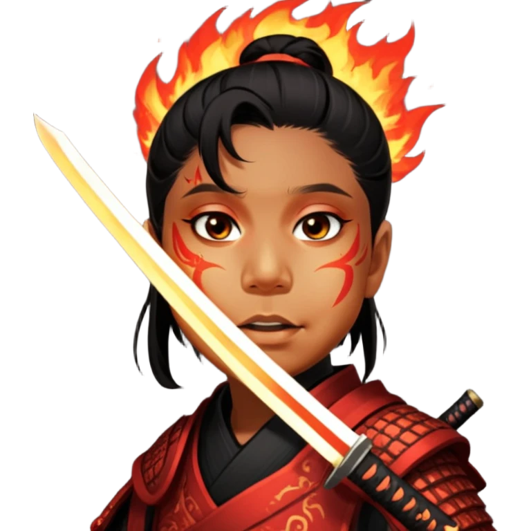 Fire-Wielding Samurai emoji
