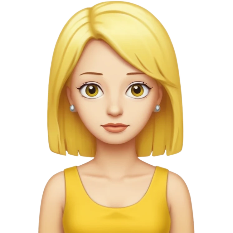 Simpson women with yellow hair and yellow dress emoji