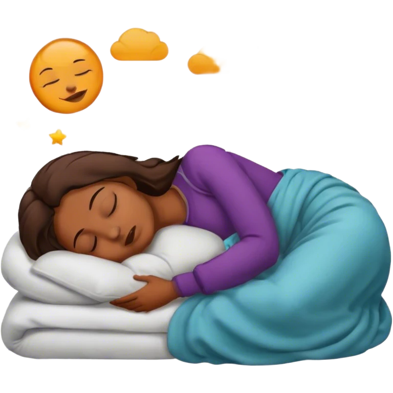 mujer morena  durmiendo  emoji