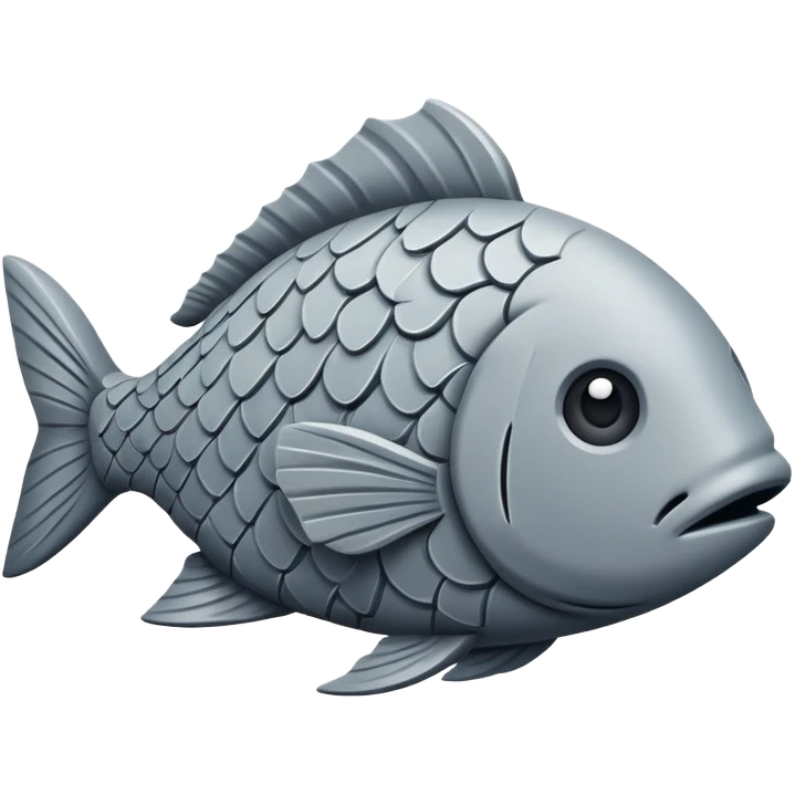 Fish made of stone emoji