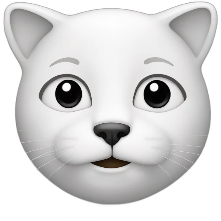 Chat blanc emoji
