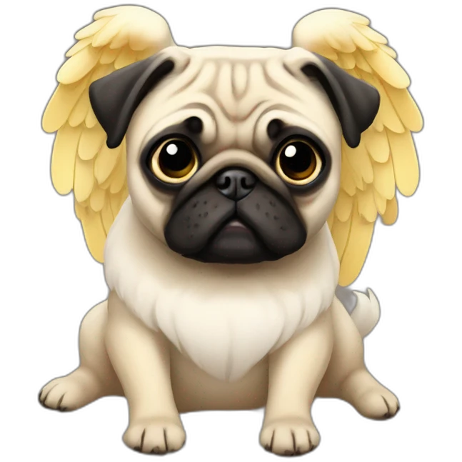 pug angel emoji