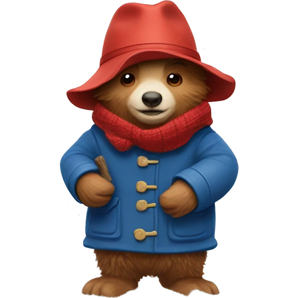 Paddington making a snowman emoji
