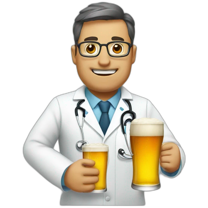 doctor-drink-beer  emoji