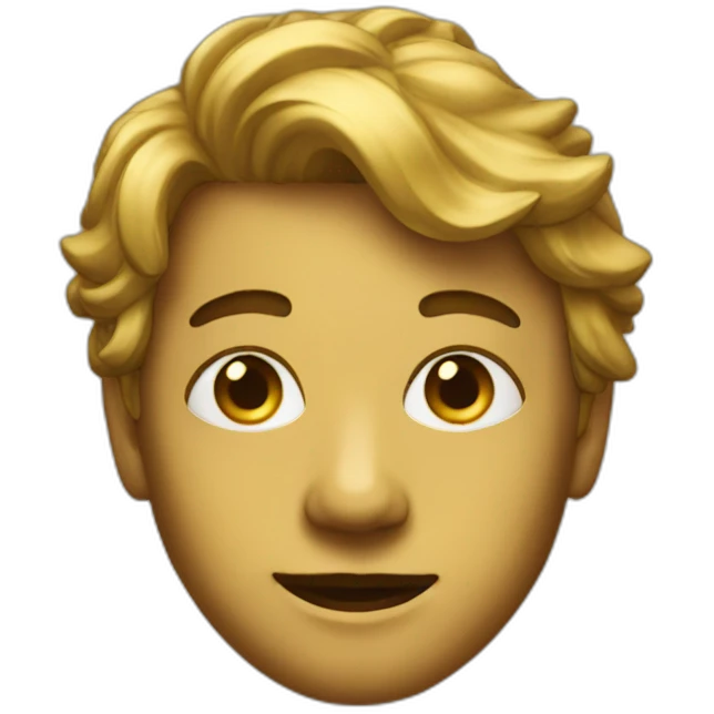 Golden portrait emoji