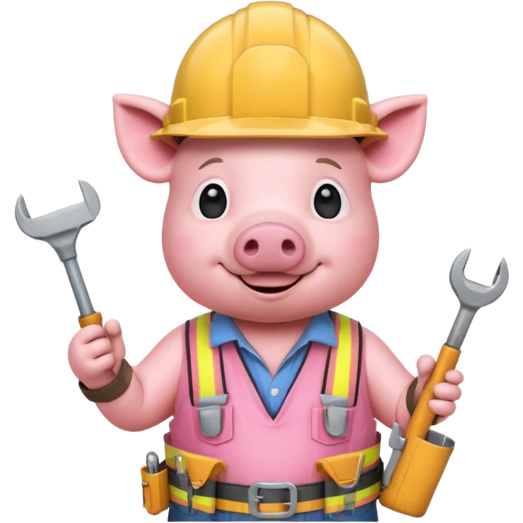 construction-pig with helmet emoji