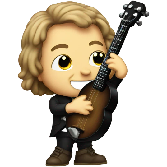 Bach chibi standing Banjo  emoji