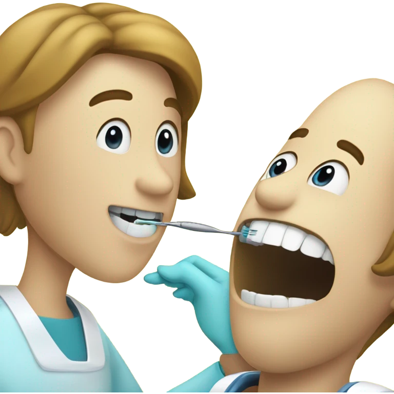 Dentist pulling a tooth emoji