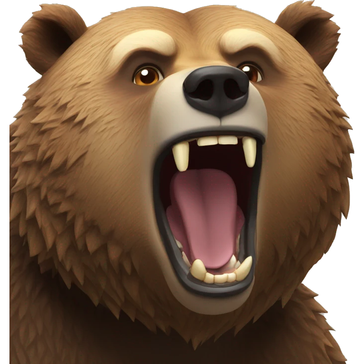 Grizzly Bear growling emoji