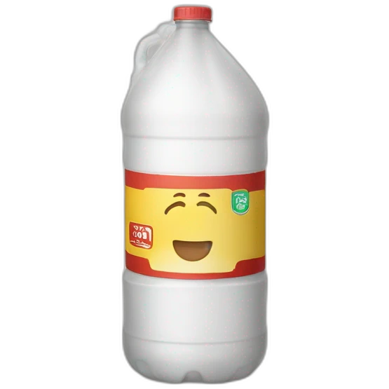 Plastic Galon with white vinegar emoji