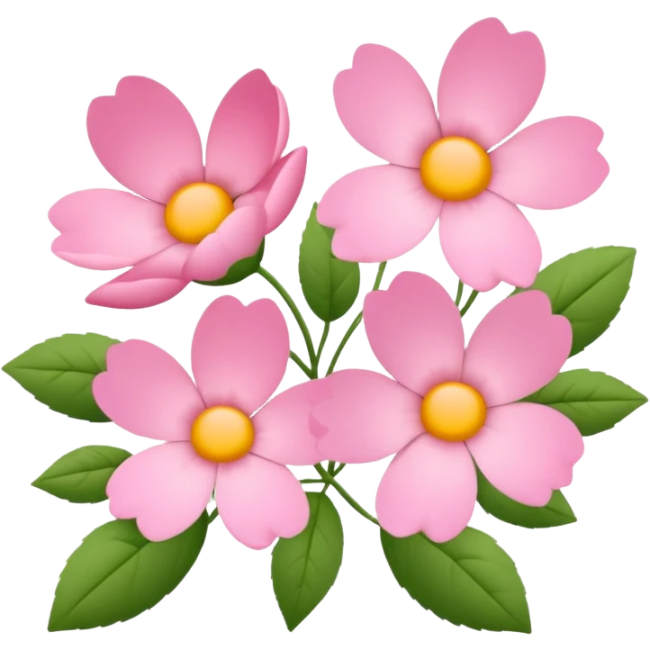 pink flowers emoji