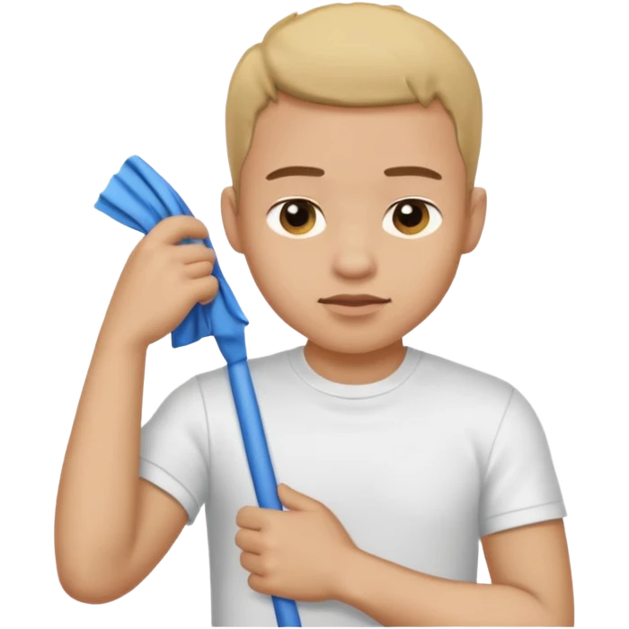 Emoji of a guy wiping off his shoulder emoji
