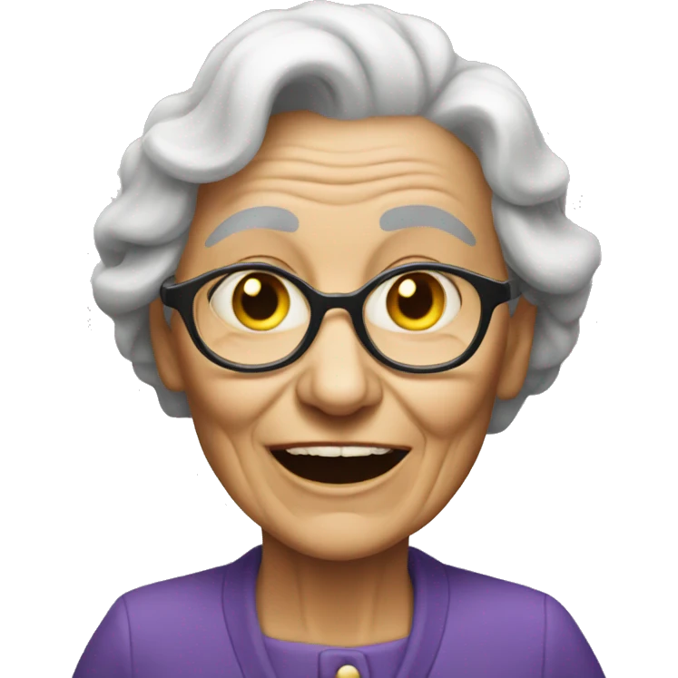 freaky old lady emoji
