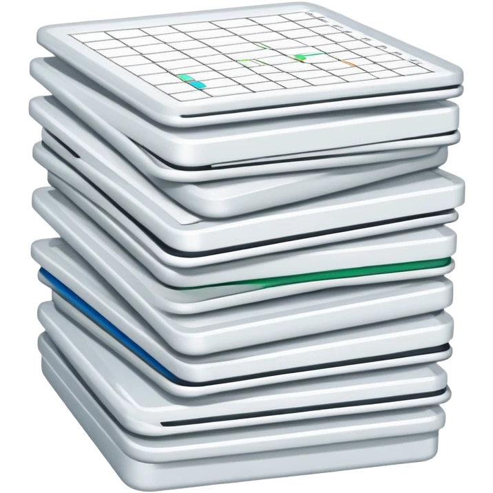 multiple spreadsheets stacked emoji