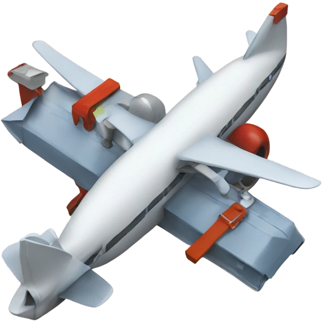 plane with a toolbox underneath it. emoji