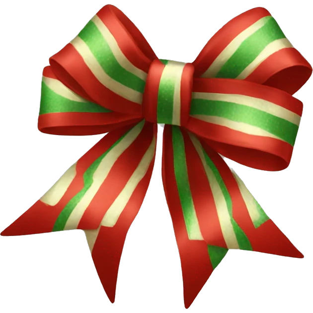Christmas bow emoji