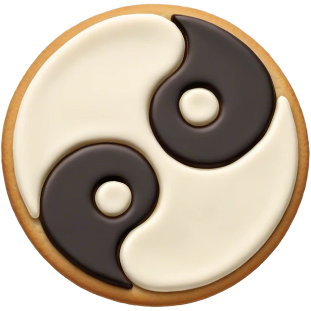 Yin yang cookie heart emoji