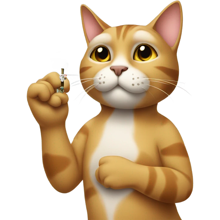 Cat smoking a joint emoji