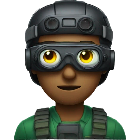 man wearing night vision goggles emoji
