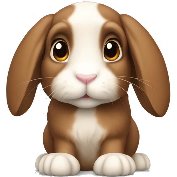 brown lop eared rabbit  emoji