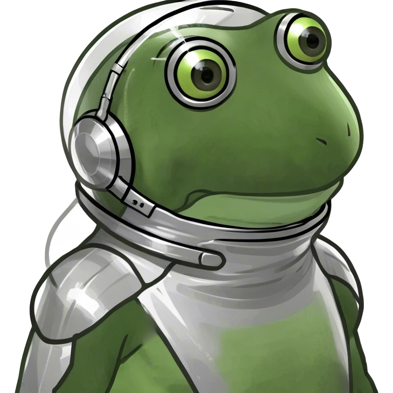green frog in a spacesuit emoji