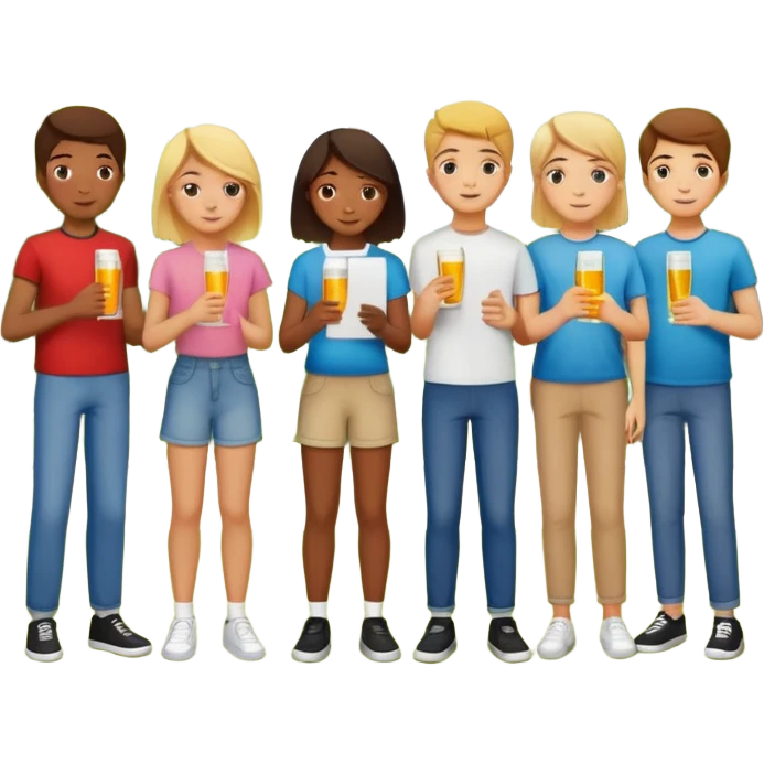 imagen sobre prevención del alcohol en adolescentes de 16 años, pero que se vea mas didactico en un parque o asi emoji