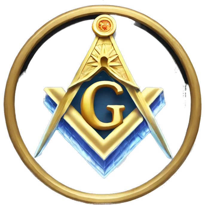 freemason light shining with letter g emoji