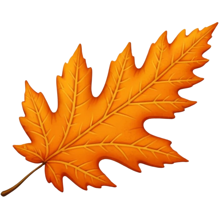 leaf orange emoji