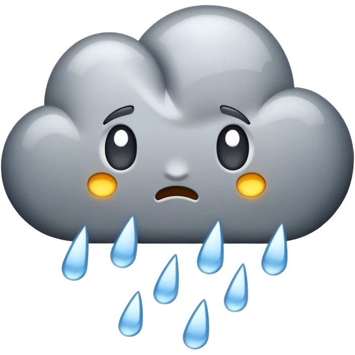 Rain and thunder  emoji