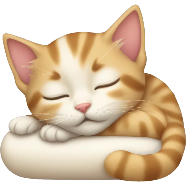Small kitten sleeping emoji