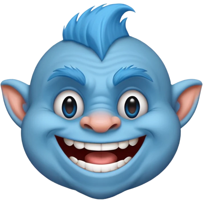 Blue troll faces emoji