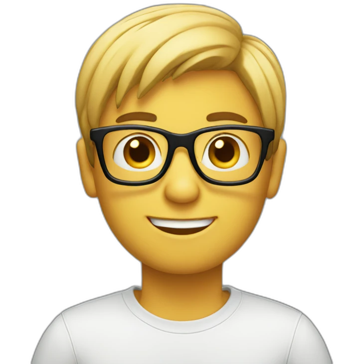 IT Boy with glasses emoji