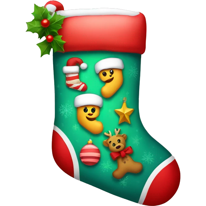 Christmas stocking emoji