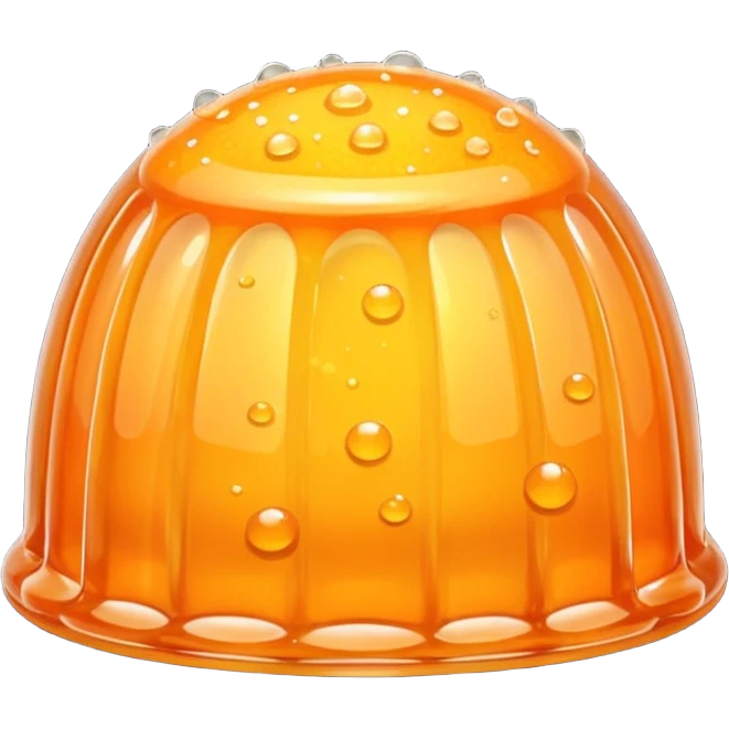 round orange jelly sprinkled with sugar emoji