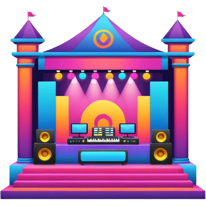 electronic music festival stage emoji